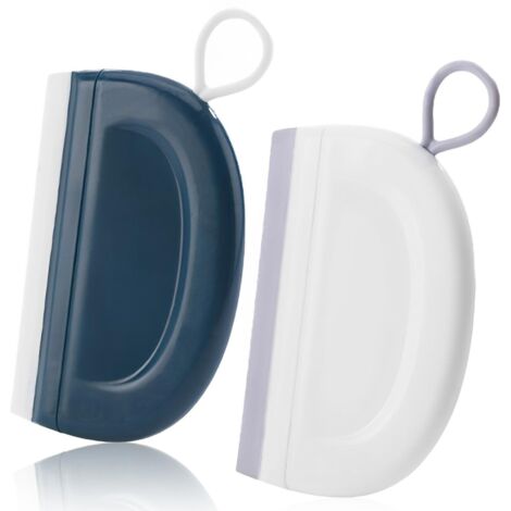 2Pcs Mini Raclette à Verre, Mini Raclettes de Douche, Petites Raclettes pour Portes de Douche, Essuie-Glace de Douche, Multi-Usage Raclette de Douche pour Fenêtre de Salle de Bain, Cuisine