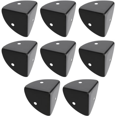 8 Pièces 39mm Coin Angle Brace Protecteurs Festonné Métal Angle Droit Coin Gardes pour Boîte en Bois Bureau Poitrine Étui Flightcase Noir