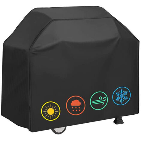 Housse Barbecue Exterieur, 210D Oxford Housse Barbecue, Couverture de Grill Anti-Vent/Anti-UV/Anti-l'eau/Anti-l'Humidité/Antipoussière, Fits Most Grills, avec Sac de Rangement, 145 x 61 x 117cm