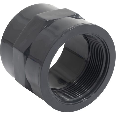 C63282 - Mamelon/manchon mixte taraudé femelle à coller Ø63mm-femelle à visser 2'' - raccord pression de tuyaux 10 bars - embout mixte - en plastique