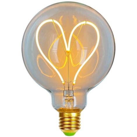 Led Ampoules Vintage Ampoule 4W Dimmable Antique Edison Ampoule Led Filament 220/240V G95 Coeur Chaleur Lueur (Transparent)