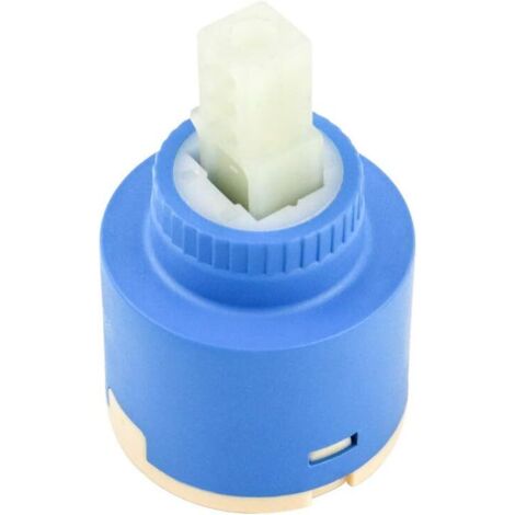 Cartouche de rechange en céramique, Céramique pour mitigeur, Cartouche en céramique pour cuisine ou salle de bain 35 mm, Bleu