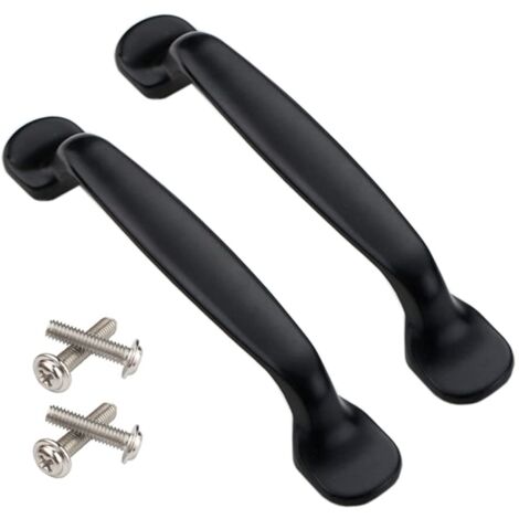 2x Cuisine Armoire Porte Poignées Placard Tiroir Chambre Meubles Tirer Entraxe 128MM, Aluminium, avec des vis