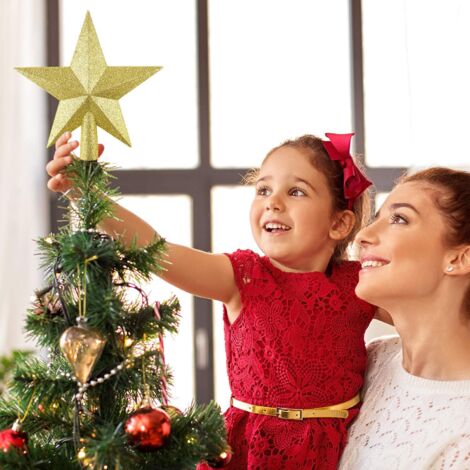 Mini Étoile Pailletée Incassable Bleu – Topper Sapin Noël Décoration Vacances & Intérieur Mignon
