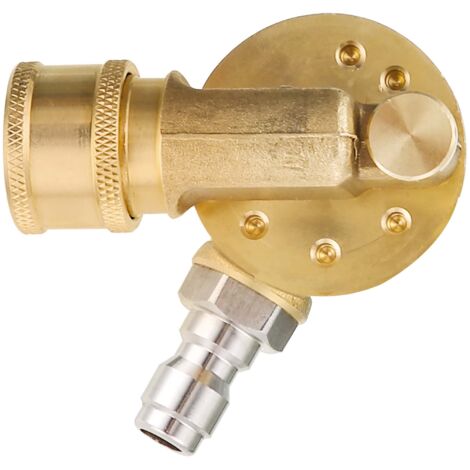 Embout de nettoyeur de gouttière, coupleur pivotant pour buse de nettoyeur haute pression, rotation à 240 degrés, connexion rapide de 1/4", 4500 PSI