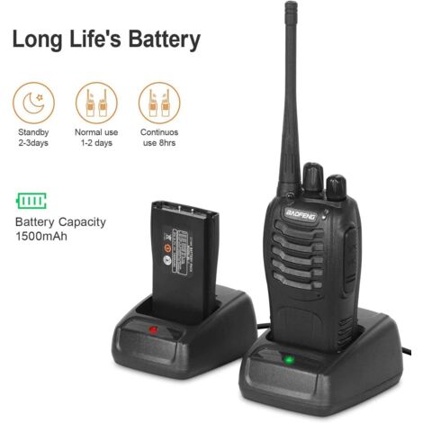 Talkie-walkie NXGKET Longue Portée 5 Km - 16 Canaux UHF - Rechargeable - Enfants Adultes
