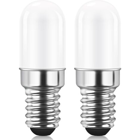 Ampoule LED E14 pour Réfrigérateur, 2W équivalent à 15W, Blanc Chaud 3000K, Ampoule pour Frigo, Lampe de Sel, Machine a Coudre, Non variable, Lot de 2