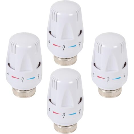 4PCS Tete Thermostatique Robinet Thermostatique Radiateur Tête de Remplacement de Vanne de Radiateur Valve de Radiateur Thermostatique M30 x 1,5 Tete Thermostatique Radiateur pour Maison Bureau