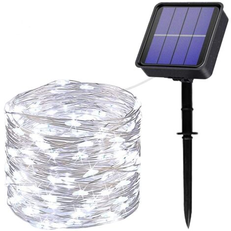 Guirlande Lumineuse Exterieur Solaire,22M 200 LED Guirlande Solaire 8 Modes Fil de Cuivre Étanche Décoration Guirlande Lumineuse pour Jardin, Mariage, Fête, Terrasse, Chambre, Balcon