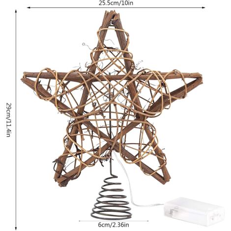 Cimier Étoile Noël 3D Pailletée Lumineuse – Topper Arbre Illuminé Creux Scintillant