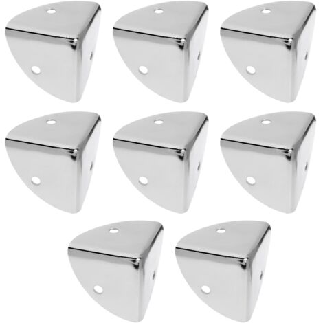 8 Pièces 39mm Coin Angle Brace Protecteurs Festonné Métal Angle Droit Coin Gardes pour Boîte en Bois Bureau Poitrine Étui Flightcase Argent