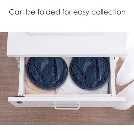 2 Paniers à Linge Pliable 75L En Maille Respirante - Vert - Avec Poignées Et Poches Latérales
