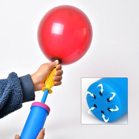 Ouyili Pompe à Ballons Manuelle Double Effet – Gonfleur Rapide Anniversaire Fêtes, Buse Anti-Dérapante Pour Latex & Aluminium