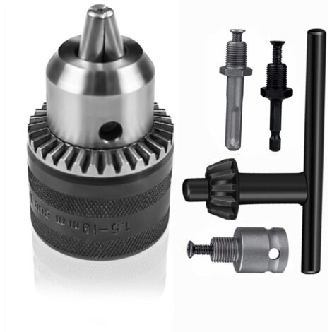 Mandrin à Clé 1.5-13mm Adaptateur SDS-Plus Mandrin de Perçage 1/2''-20UNF Mandrin à Serrage Rapide