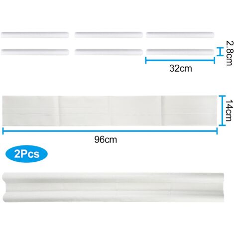 yuejuhe 2 Pièces Boudin de Porte Isolant Froid, 96cm Double Bas de Porte Anti Froid, Dessous de Porte Isolation, Coupe Vent Porte, Protection Contre Les Courants d'air