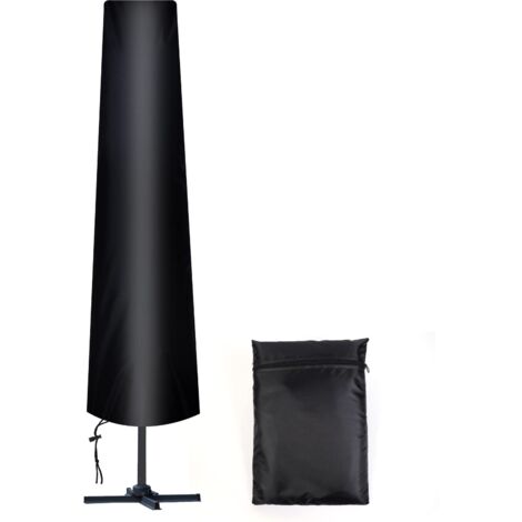 Housse Parasol Droit Ø 300 cm, 210D Oxford Housse de Protection pour Parasol avec Sac de Rangement, Résistant aux Intempéries, aux UV, à la Neige
