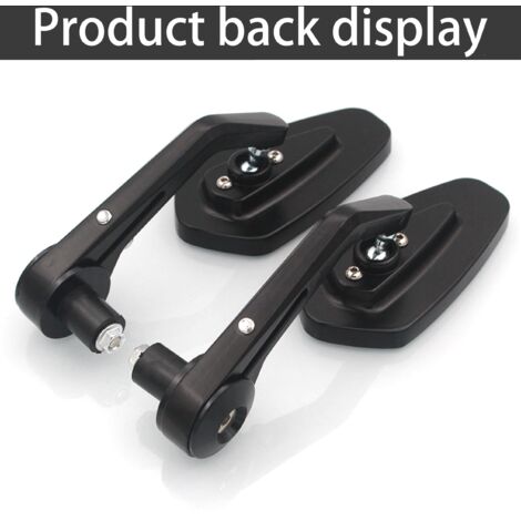 Paire Rétroviseurs Moto CNC Aluminium Rouge - Universels Anti-Éblouissement Pour Guidon