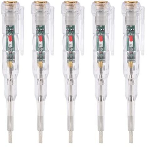 Stylo de Test de Tension LED, 5 Pièces, Testeur électrique Multifonctionnel, Détecteur de Circuit électrique de Poche Domestique