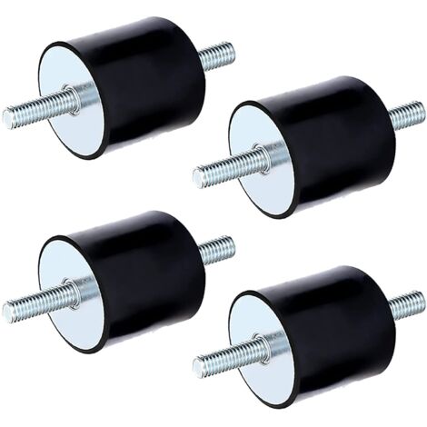 M8 - Coussinets en caoutchouc M8, isolateurs anti-vibrations, pour compresseurs d'air, moteurs diesel, pompes à eau (M8 x 23, 30 x 30), 4 pièces