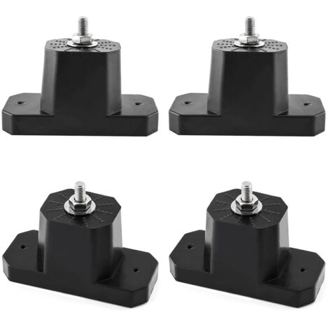 4 Pièces Support Climatiseur Exterieur, Anti Vibration climatiseur, Amortisseurs de Vibrations de Climatiseurs, Support Climatisation pour Aux Climatiseurs Intérieurs et Extérieurs (Noir)