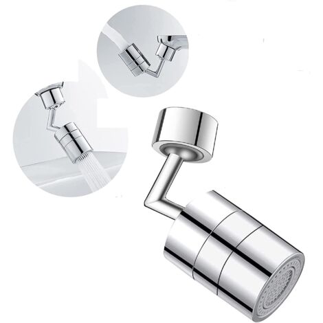 720 Degrés Aérateur de Robinet, Pivotant Tête de Robinet de Cuisine 2 Modes Réglable Douche Tête Filtre Pulvérisateur Pour Cuisine Salle De Bain