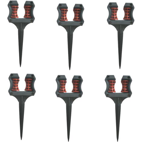 Lot de 6 guides de tuyau d'arrosage, support de tuyau d'arrosage, support de tuyau de pelouse, support de tuyau avec piquet pour protéger les plantes de jardin, cours, parterres de fleurs