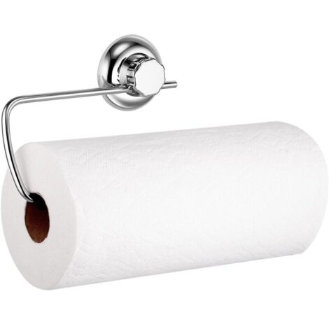 Porte Rouleau Papier Cuisine - Porte Sopalin - Ventouse Système de Vide - Pas de Perçage - Acier Inoxydable - Supports pour Papier Essuie-Tout pour Cuisine. (1/5)
