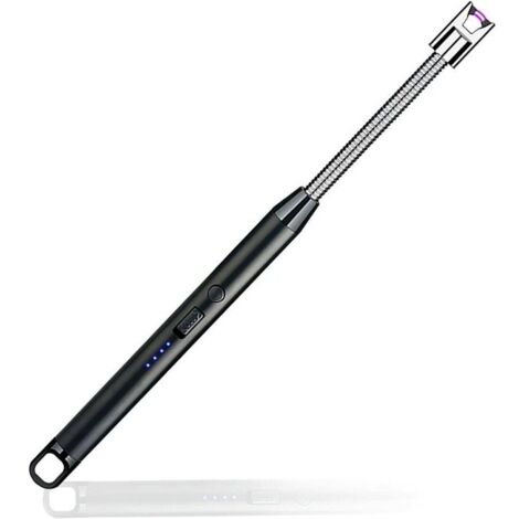 Allume Bougie Electrique, USB Rechargeable Briquet Electrique Briquet Arc Électronique avec Flexible 360º Coupe-Vent noir d'affaires
