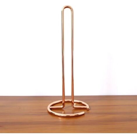 Or rose-Support de Rouleau de Papier, Porte-Rouleau de Cuisine Portable en Acier Inoxydable Or Porte Rouleaux Papier Toilette Vertical en Acier Support Distributeur de Papier (1/5)