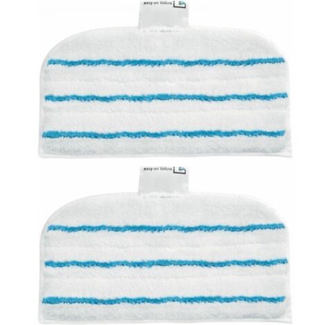 2 Patins En Microfibre Rectangulaires Pour Balai Vapeur (1/5)