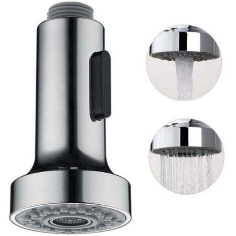 Douchette pour Robinet Cuisine Douchette 2 Modes Tête Robinet Cuisine Douchette Remplacement Douchette pour Rétractable Mitigeur Cuisine,Chromé ,G1/2"
