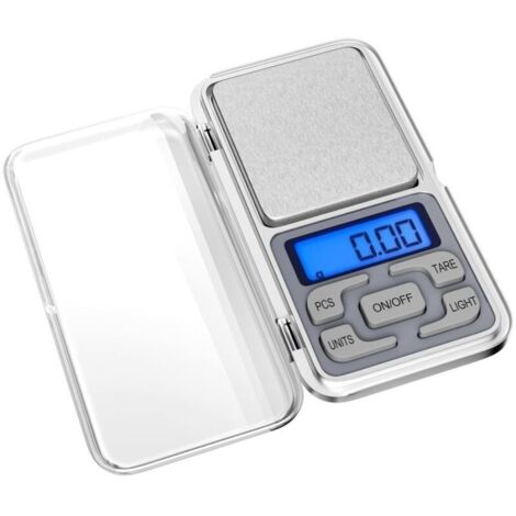 Balance de cuisine en acier inoxydable, avec écran LCD, pour maison. Idéale pour lait, épices, poudres, thé - argent.