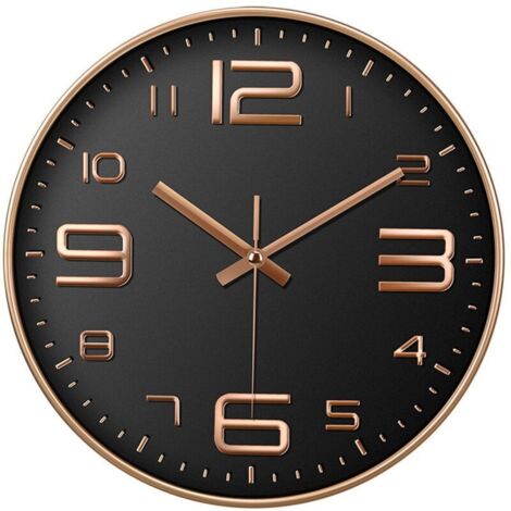 Horloge Décorative Contemporaine 30cm de Diamètre - Mécanisme Quartz Silencieux - Idéale pour Salon, Bureau ou Chambre
