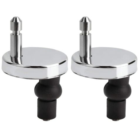 2 Pièces Abattant WC de Toilettes à Charnière Fixations, Charnières à Dégagement Rapide, Charniere Abattant WC Fixations, avec Vis Caoutchouc Rechange (1/5)
