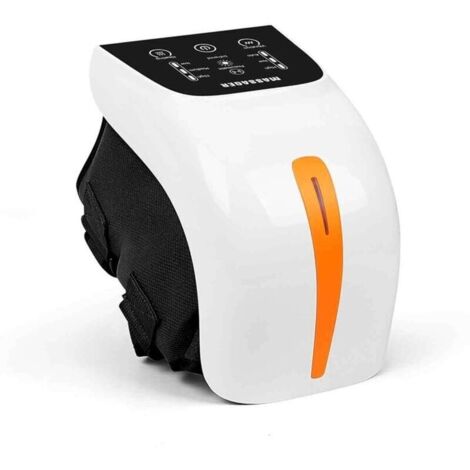 Massageur genoux sans fil - Compression chaude haute fréquence - Pression gazeuse - Version anglaise blanche