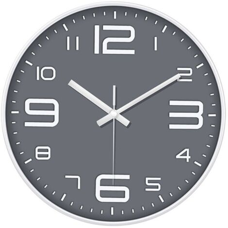 Horloge Murale Simple et Moderne 12 Pouces - Silencieuse, Élégante, Facile à Lire - Pour Toutes les Pièces