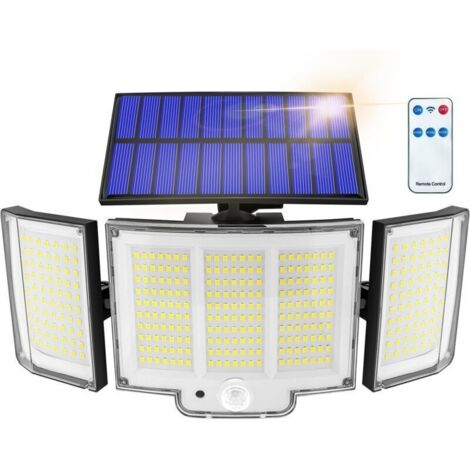 1pc Lampe Solaire Exterieur 1500lm Ip65 Capteur 270° 3 Modes Luminaire Exterieur Solaire Lampe Solaire Exterieur Puissante Éclairage Extérieur Solaire Puissant Lumière Solaire Extérieure