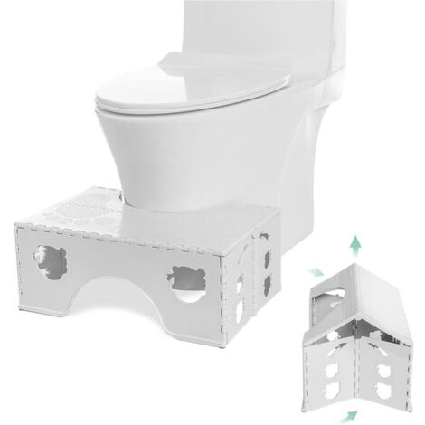 Tabouret de toilette pliable – Design breveté pour angle de 35° – Capacité jusqu'à 120 kg – Dimensions 44,5 x 32 x 18 cm (1/5)
