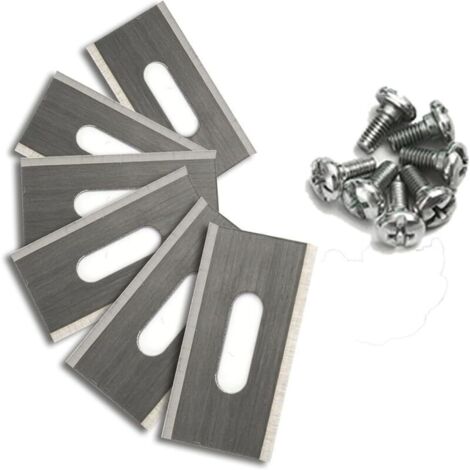 Lot de 30 lames en inox pour robot tondeuse Husqvarna. Dimensions 36.5 x 18.5 x 0.65 mm, couleur argent, coupe efficace. (1/4)