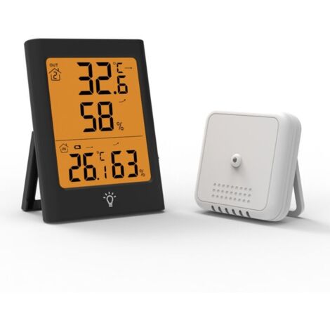 Thermomètre hygromètre numérique professionnel électronique, jauge d'humidité et de température avec écran LCD, pour intérieur et extérieur.