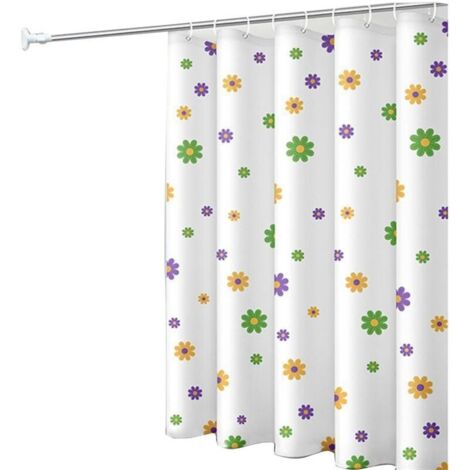 Rideau de Douche pour Salle de Bain - Impression Abstraite Dégradée Colorée - Imperméable - Fourni avec Crochets - Taille Standard