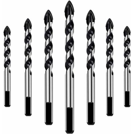 Jeu de 7 forets pour carrelage, verre, béton, pierre, brique, carrelage, céramique et miroirs (3mm 4mm 5mm 6mm 8mm 10mm 12mm) (1/5)