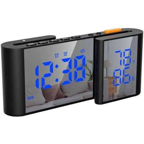 Radio Réveil Multifonction avec Affichage Numérique LED - Conçu pour un Réveil en Douceur ou Musique - Commandes de Volume et Luminosité Faciles d'Accès