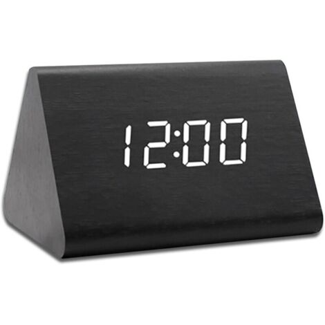 Réveil Numérique LED - Horloge de Table Digital avec 3 Alarmes - Rechargeable USB - Luminosité et Volume Réglables