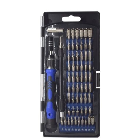 Kit tournevis de précision 62 en 1 – 58 embouts en acier CR-V – Poignée ergonomique – Pour réparation d'appareils électroniques (1/5)