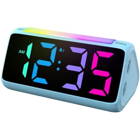 Réveil Digital pour Chambre d'Enfant avec Fonction Lumière - Affichage LED Attrayant, Contrôle de la Luminosité, Pratique avec son Port USB - Pour Rendre le Réveil Plus Agréable