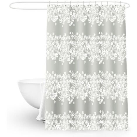 Lot de 2 Rideaux Occultants Isolants Thermiques - Motif Lignes Argenté sur Fond Bleu Marine - à Oeillets - 140x245cm - pour Salon/Intérieur
