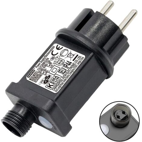 Clignoteur pour guirlande lumineuse 31V 6W – 9 modes d'éclairage avec minuterie – Étanche IP44 pour éclairage extérieur – Transformateur LED