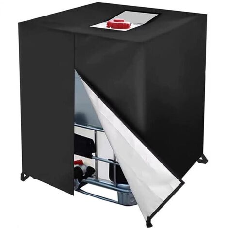 Bache cuve IBC 1000L, 420D anti-UV anti-poussière, avec fermeture éclair 120x100x116cm