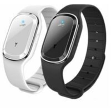 Lot de 2 montres-bracelets anti-moustiques à ultrasons, bracelet anti-moustiques pour enfants adultes, rechargeables par USB